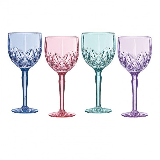Thumbnail: Waterford Crystal MARQUIS Brookside Pastels Goblets, Set of 4