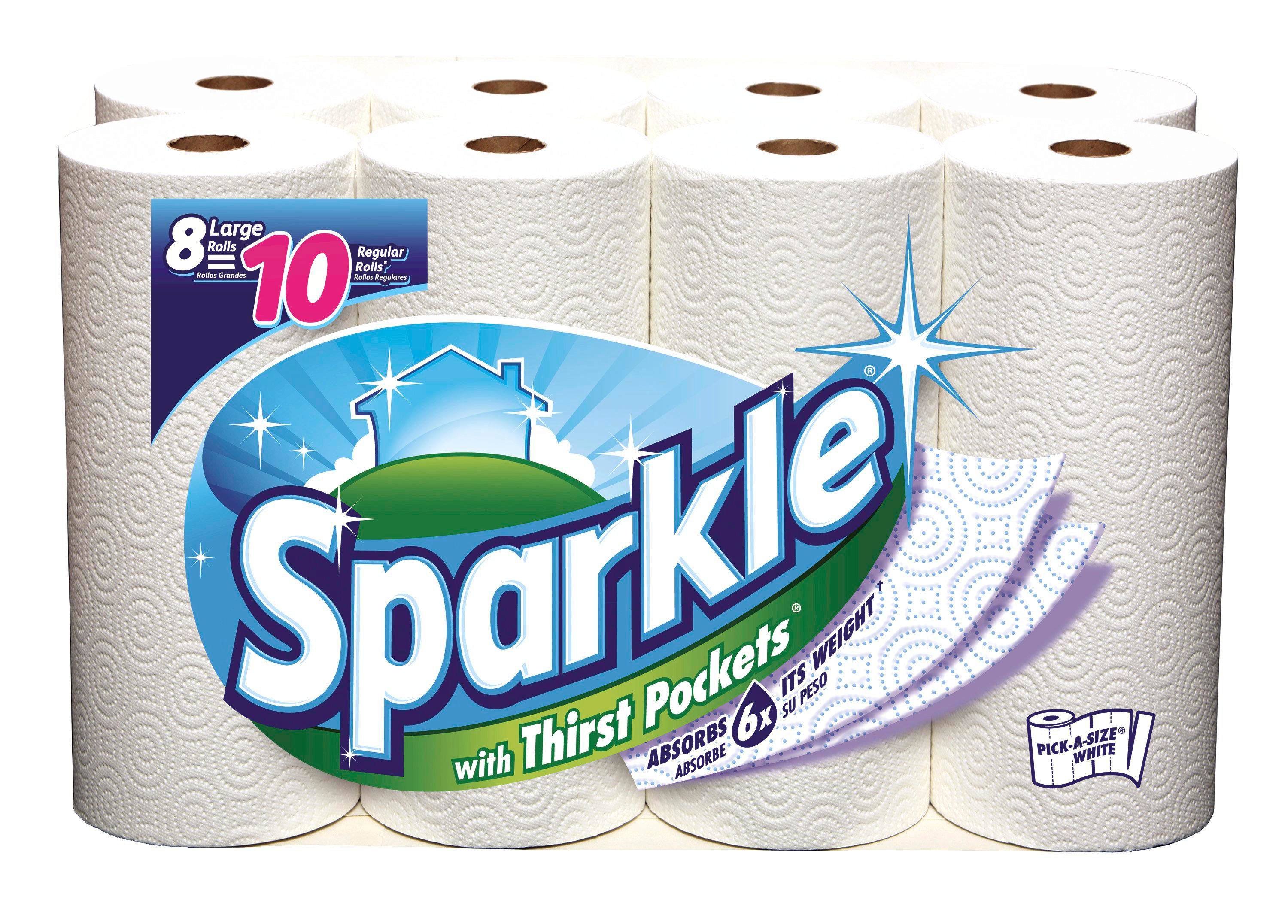 Sparkle with Thirst Pockets Paper Towel Rolls