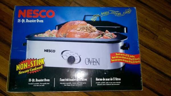 Thumbnail: Nesco American Harvest 18 Quarts Silver Roaster Oven with Nonstick Cookwell