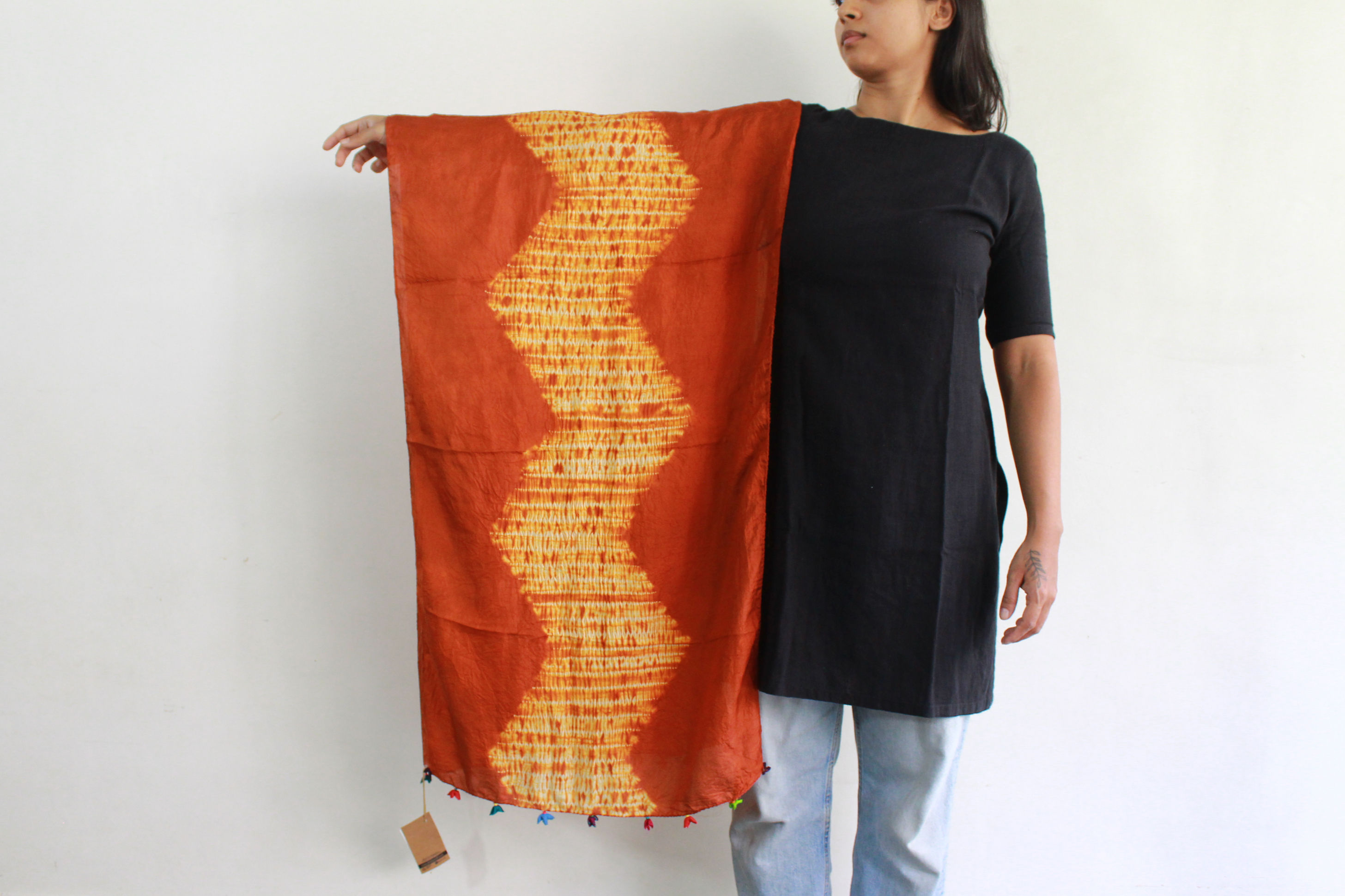 Shibori Silk Stole