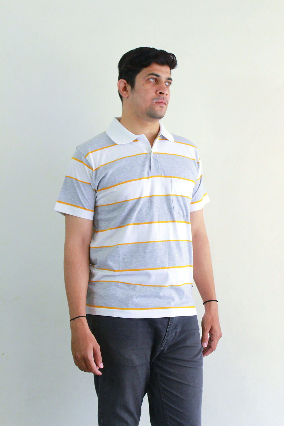 Thumbnail: Stripes Collar T-Shirt
