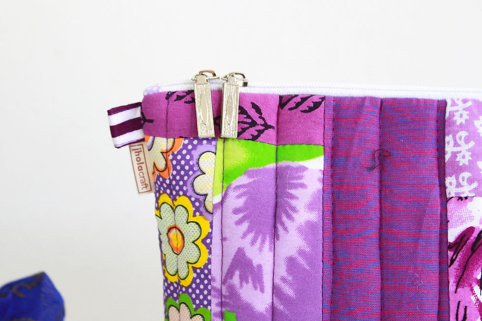 Thumbnail: Scrappy Quilted Oversized Pouch