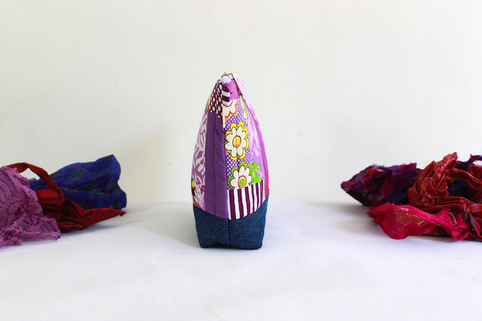 Thumbnail: Scrappy Quilted Oversized Pouch