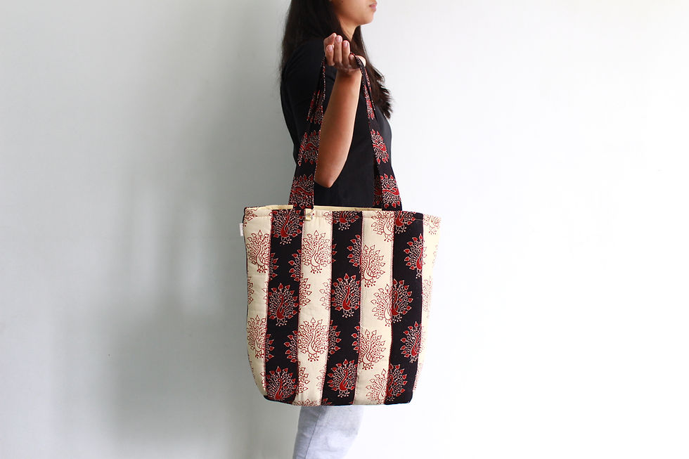 Thumbnail: Ajrakh Quilted Jhola