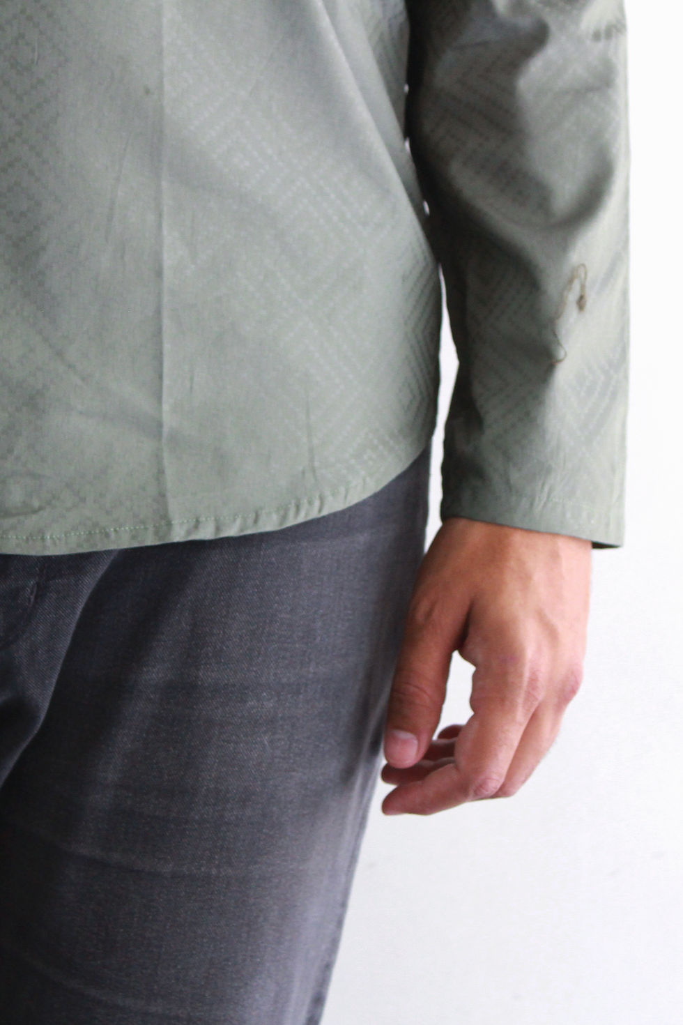 Thumbnail: Men's Pure Cotton Olive Kurta