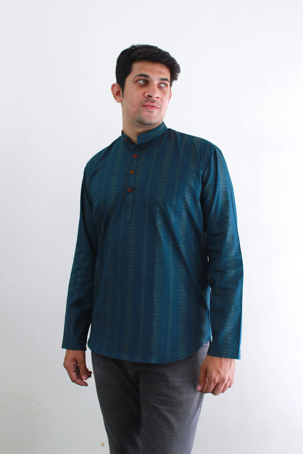 Thumbnail: Men's Pure Cotton Green Kurta