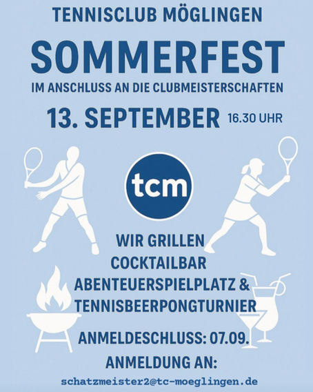 Clubmeisterschaften mit anschließendem Sommerfest am 13. September 2025