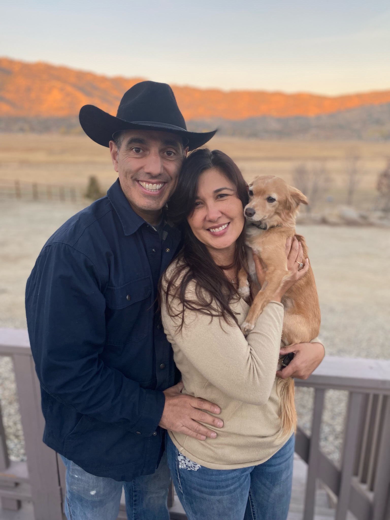 Man and Woman with Dog
