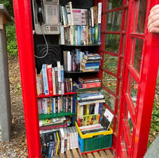 Local book library in old phone box