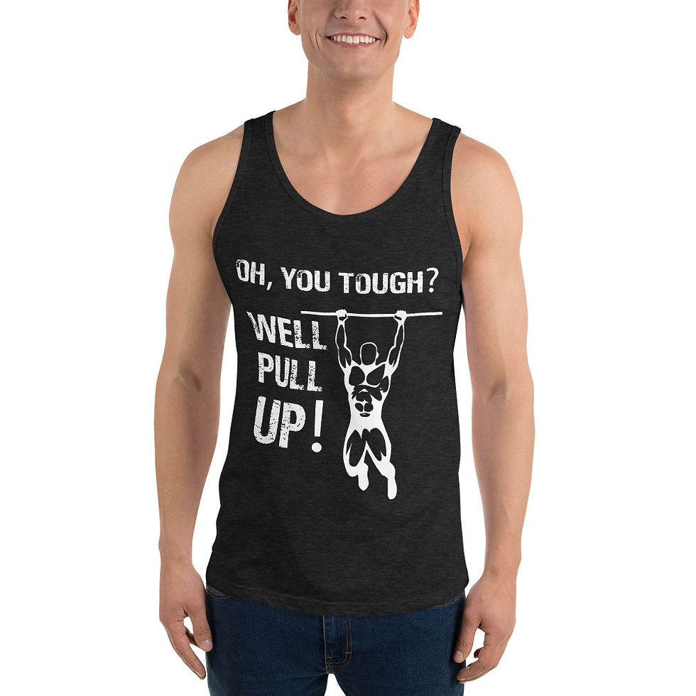 Pull up Unisex Tank Top White