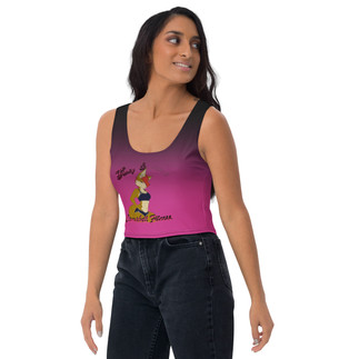 eastern woman purple faded crop top