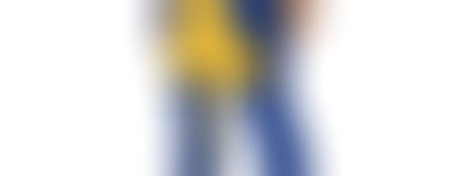 plus size blue and yellow womans leggings