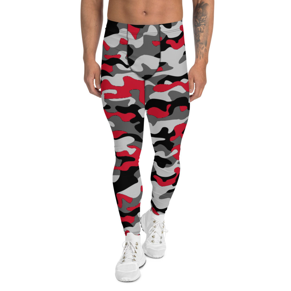 Black red and white army camo Compression pants