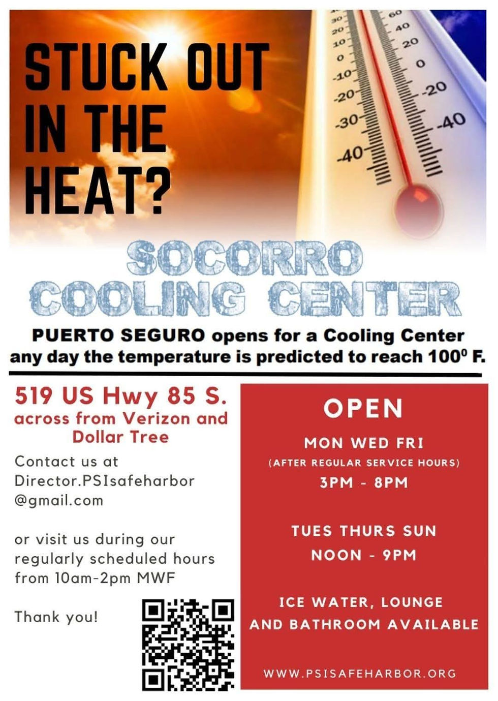 Cooling Center Open