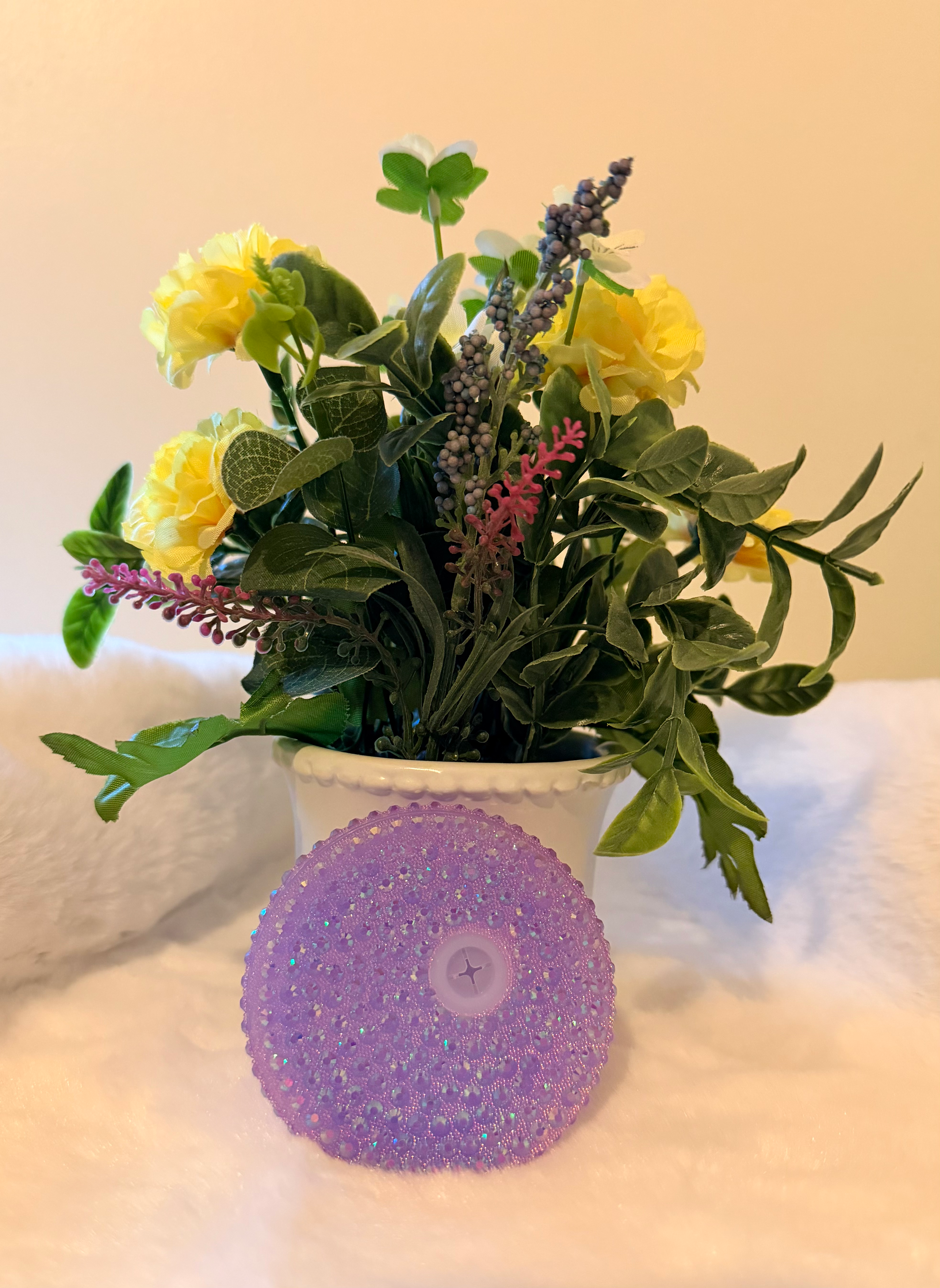 Rhinestone 16 oz Lid - Lavender