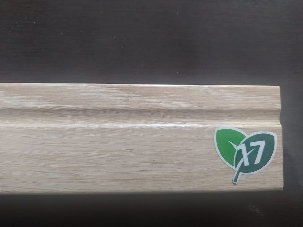 Miniatura: Rodapé MDF 7cm Reto Com 1 Friso na Cor I Preço R$ 42,00 por Barra