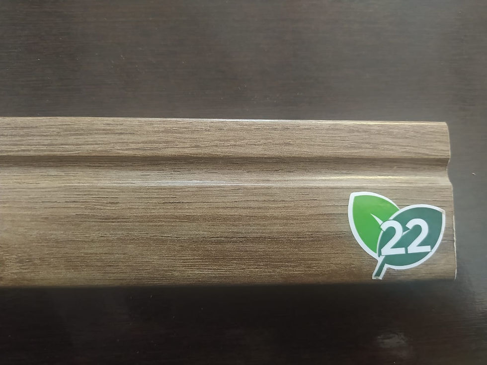 Miniatura: Rodapé MDF 7cm Reto Com 1 Friso na Cor I Preço R$ 42,00 por Barra