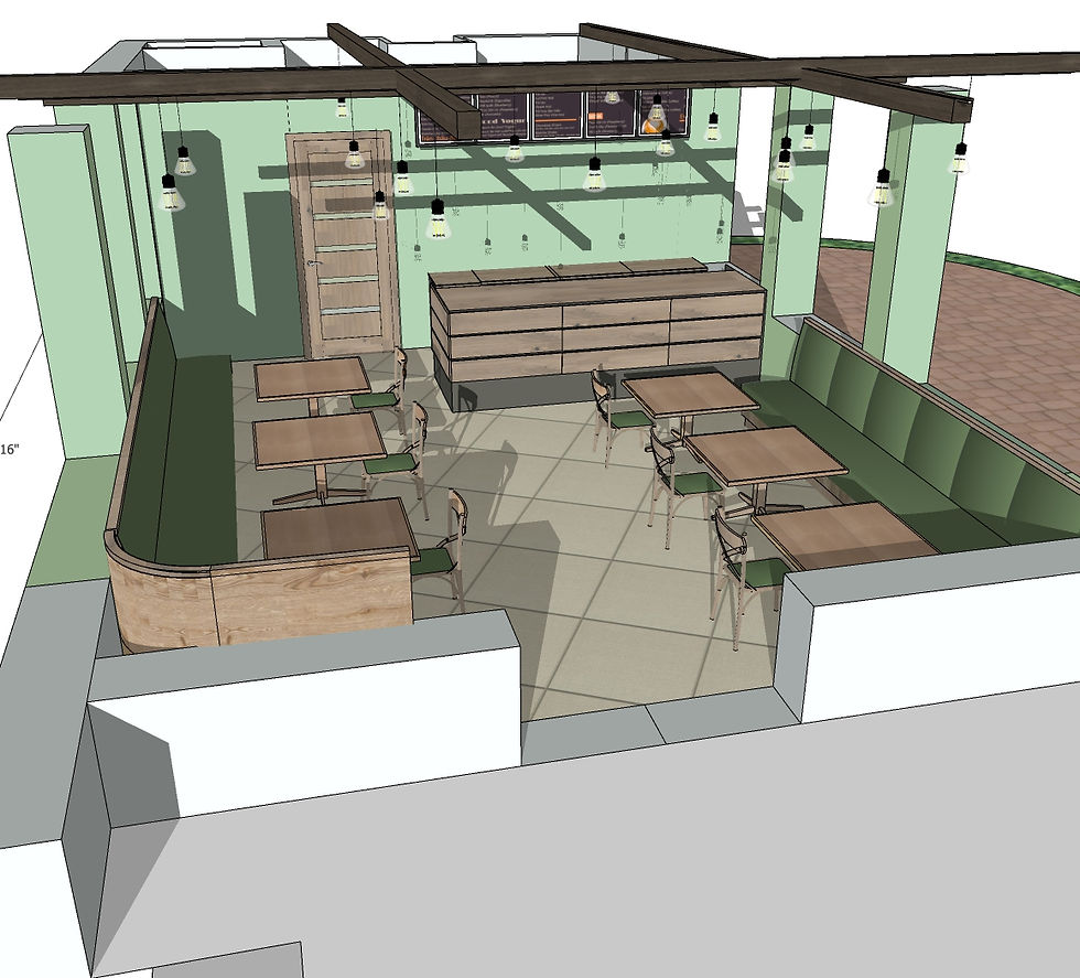 кафе интерьер пан пончик 1900