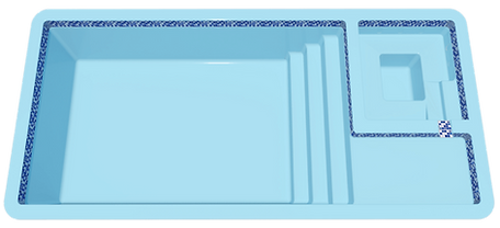 mosaic built in spa 3d pool rendering