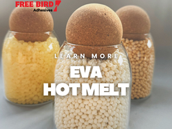 EVA hot melt adhesive being applied in edge banding, bookbinding, and packaging processes—demonstrating its versatility, fast bonding, and strong adhesion across various substrates.