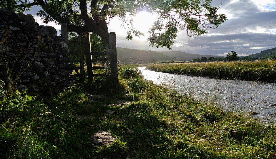 sunshine over a river
