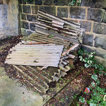 asbestos lying outside