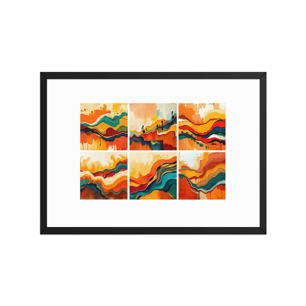 Thumbnail: Sandy Ripples and Sea Waves Series 2 - Framed matte paper poster