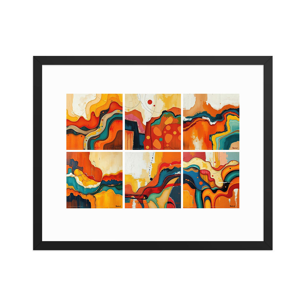 Thumbnail: Rhythmic Echoes Of Rockpools On The Shore - Framed matte paper poster