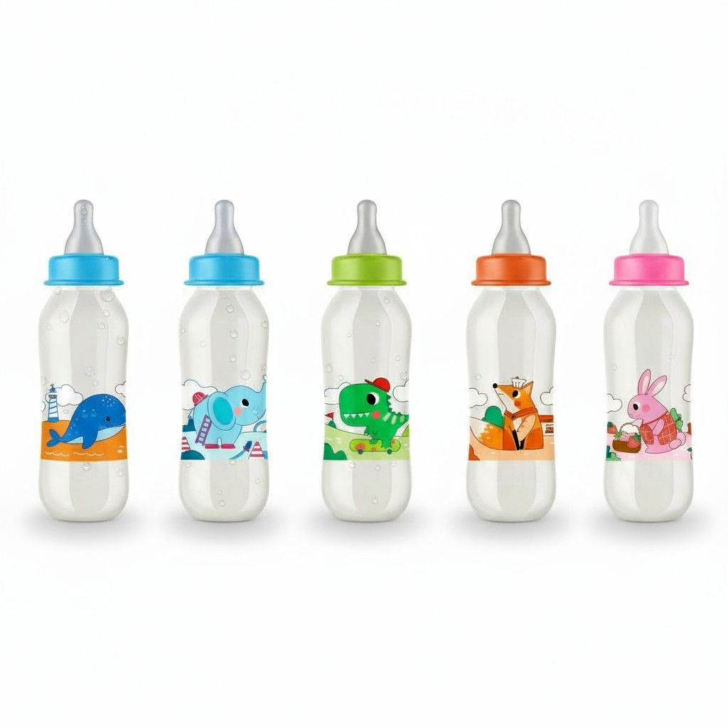 🍼 ขวดนมลายการ์ตูน (PP Baby Feeding Bottle with Print Design)