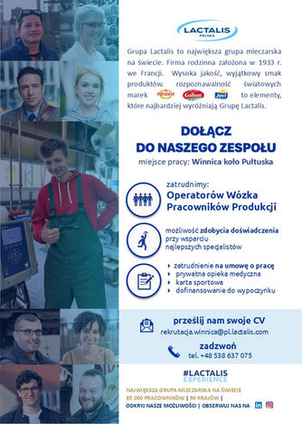 Ogłoszenie o pracy - Lactalis Polska