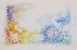 Aquarela 50 x30 pavão