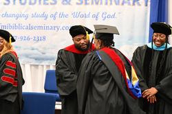 Sharon Murray greets FMIBS&S Executive staff