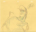 Jotaro Kujo genga OVA episode 9 partial shusei genga correction on yellow paper from JoJo’s Bizarre Adventure