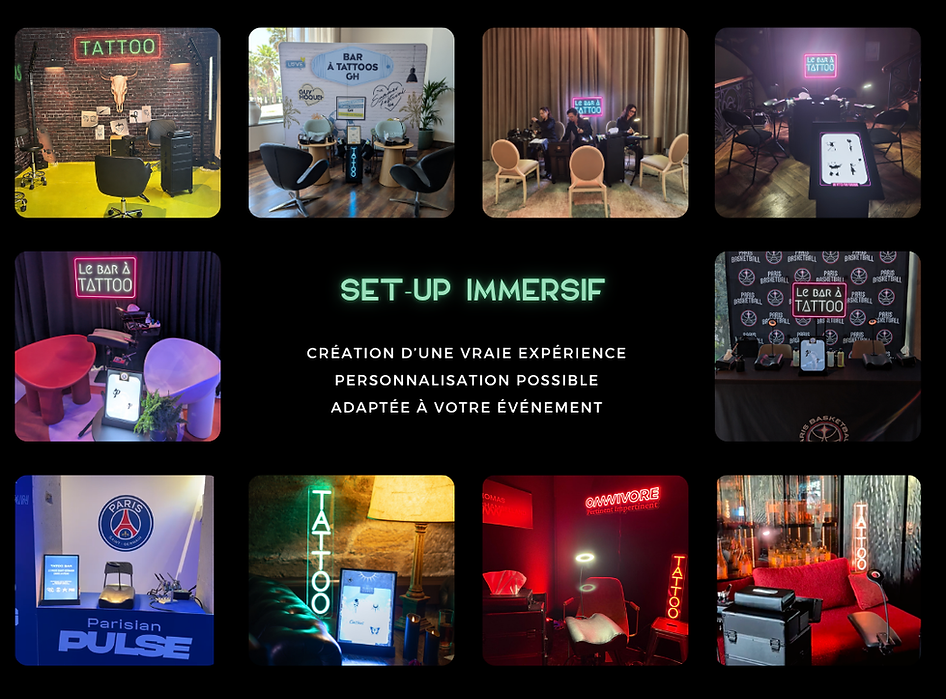 SETUP BAR A TATTOO ANIMATION EVENEMENTS