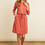 Thumbnail: Cinch Waist 3/4 Sleeve Dress