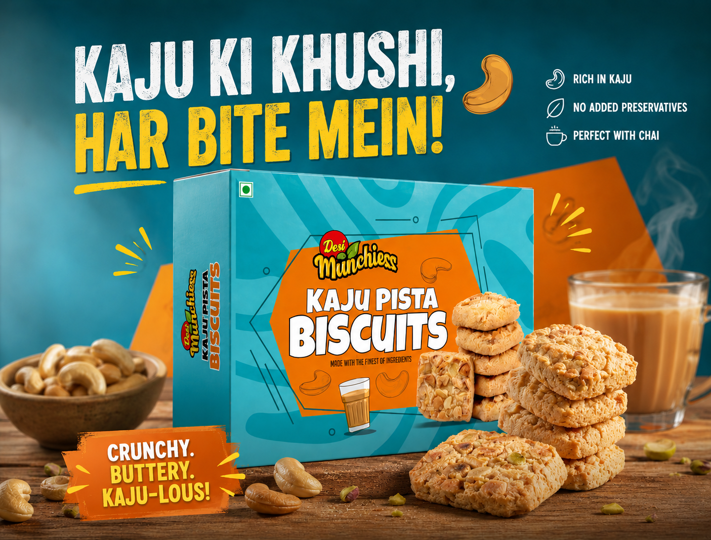 Kaju Pista Cookies 400Gm