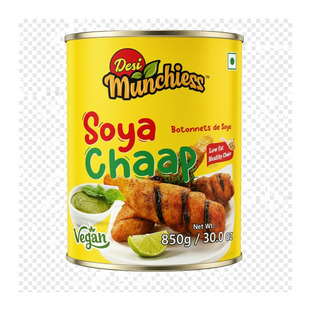 DesiMunchiess Soya Chaap 850g tin