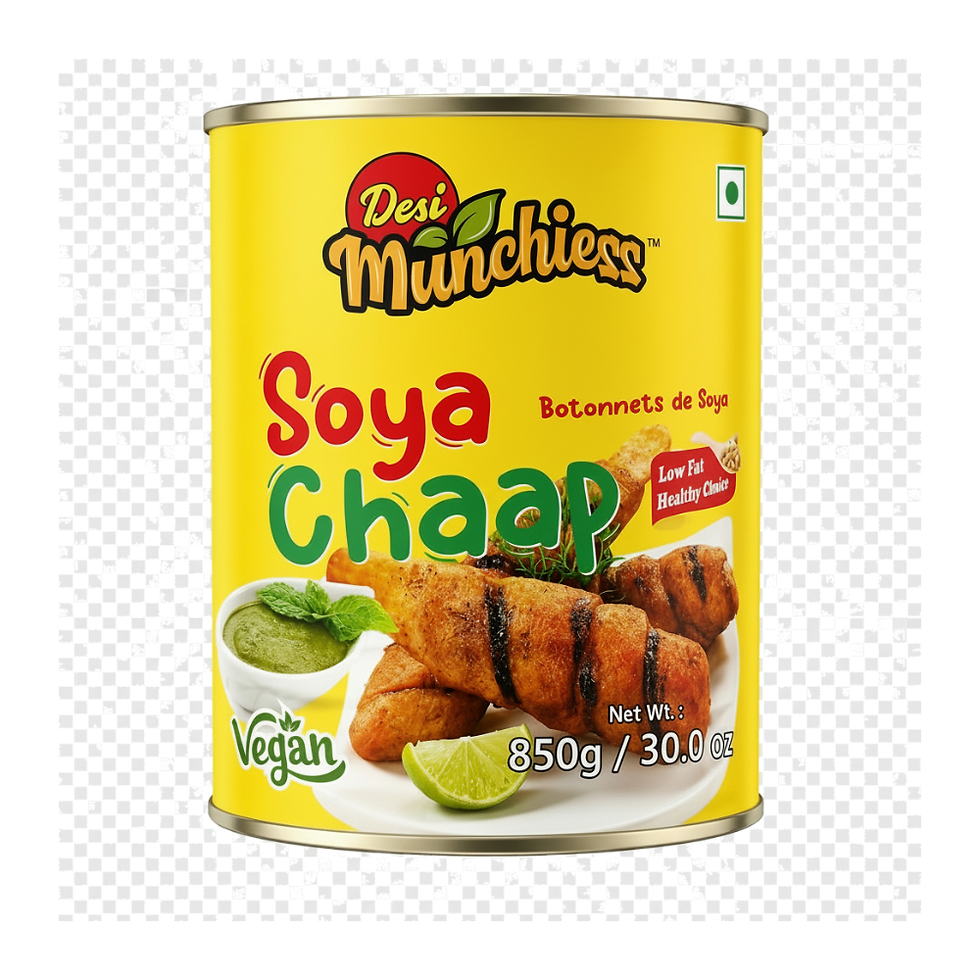 DesiMunchiess Soya Chaap 850g tin