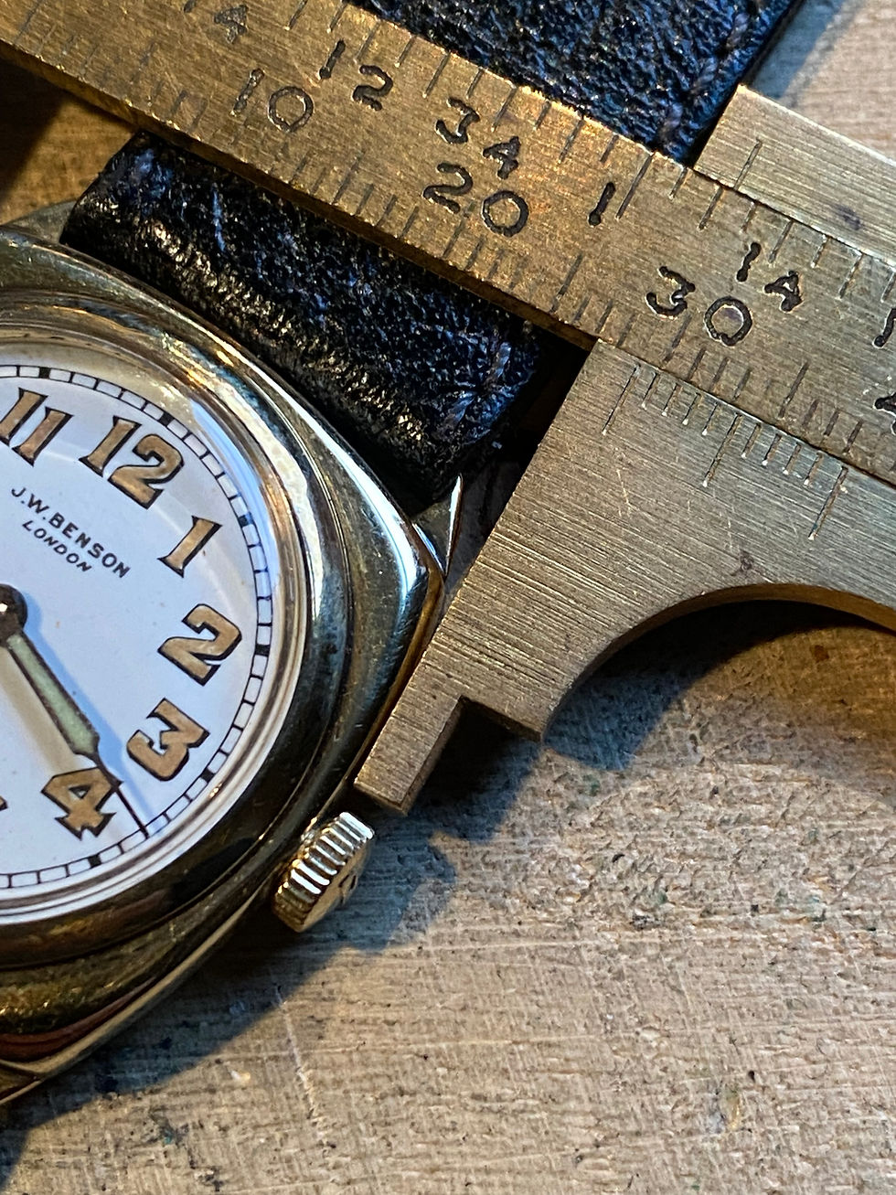 Thumbnail: 1949 J.W.Benson 9ct Yellow Gold Gents Dress Watch