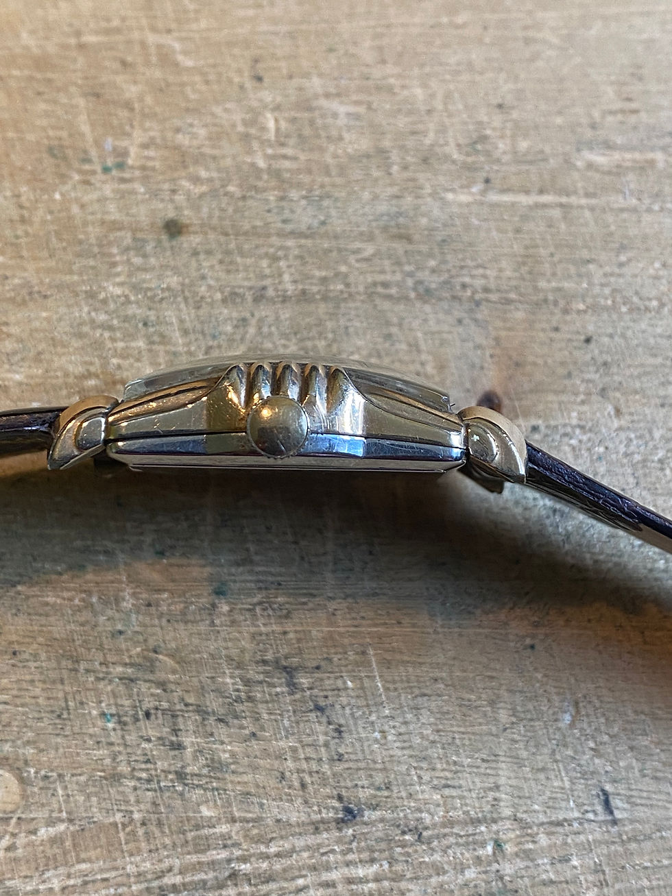 Thumbnail: 1953 Bulova President C  Deco Style Gents Dress Watch