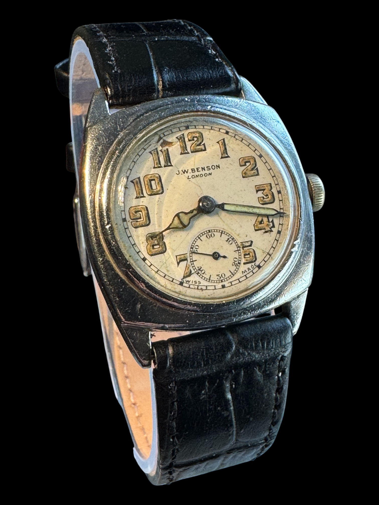 1930’s J W Benson Borgel Cased Gents Watch on Bonklip Bracelet