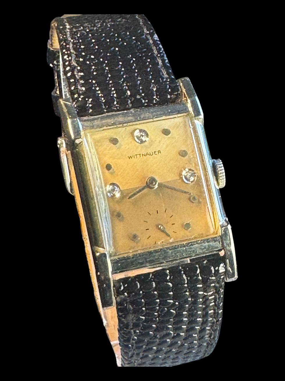 1950’s Longines Wittnauer Gents Dress Watch with Diamond Set Dial