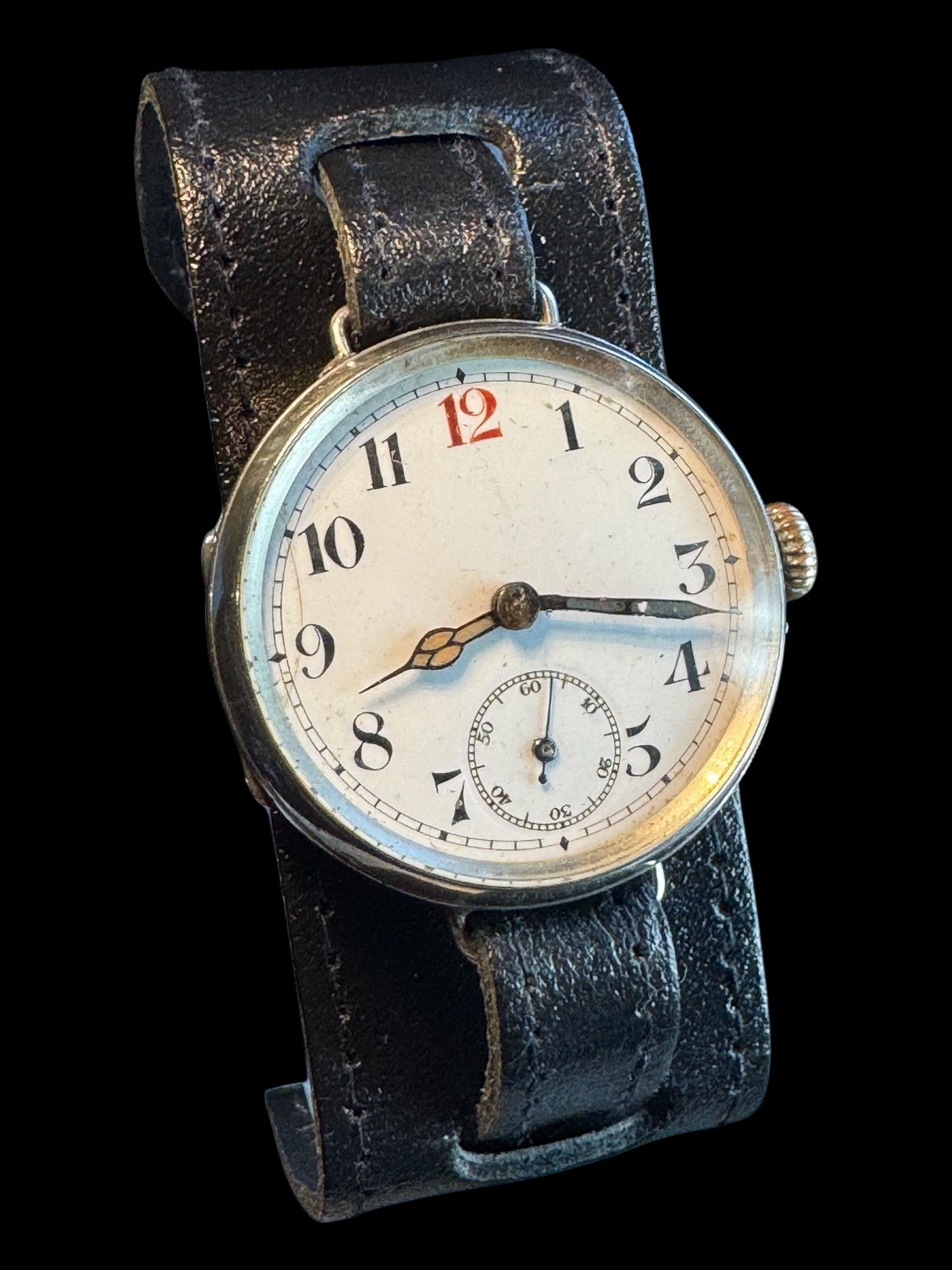 1914 Sterling Silver Gents  Trench Watch