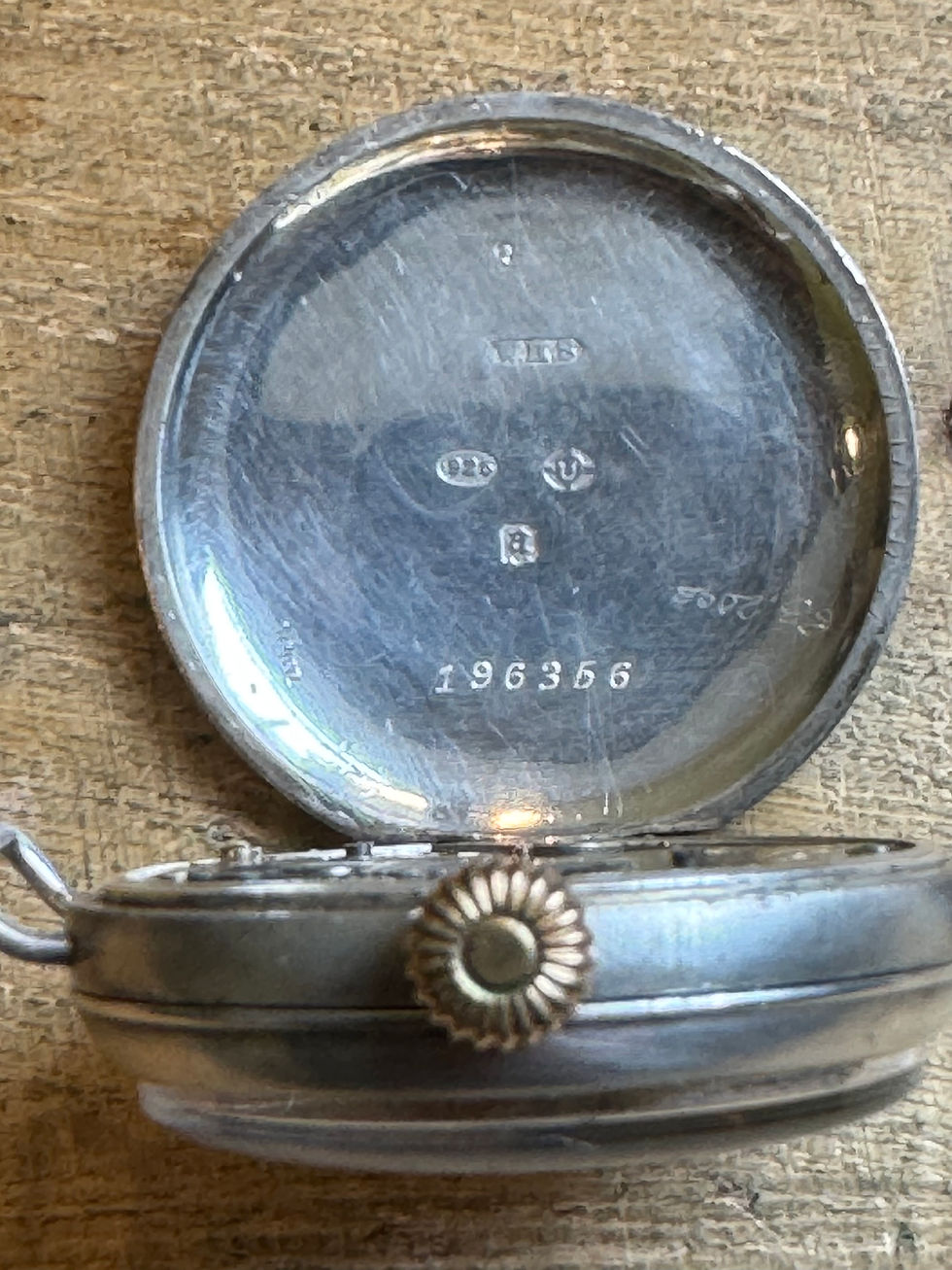 Thumbnail: 1916 WW1 Sterling Silver Unbranded Trench Watch