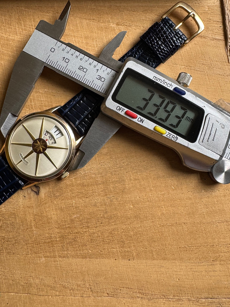 Thumbnail: c.1957 Benrus Dial-A-Rama Jump Hour / Direct Read Gents Dress Watch