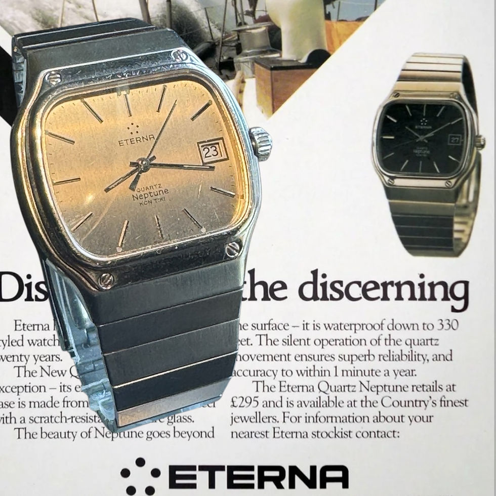 Thumbnail: 1970’s Eterna Kontiki Neptune Quartz Gents Bracelet Watch