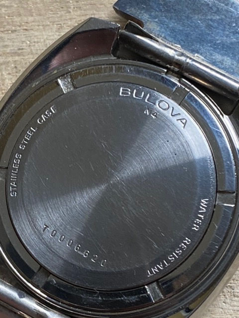 Thumbnail: 1974 Bulova Automatic Gents on Silver & Turquoise Bracelet 1970’s