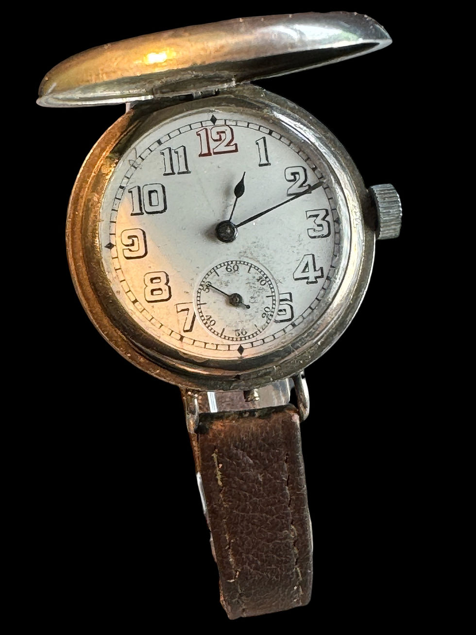 Thumbnail: 1915 WW1 Full Hunter Sterling Silver Officers Trench Watch