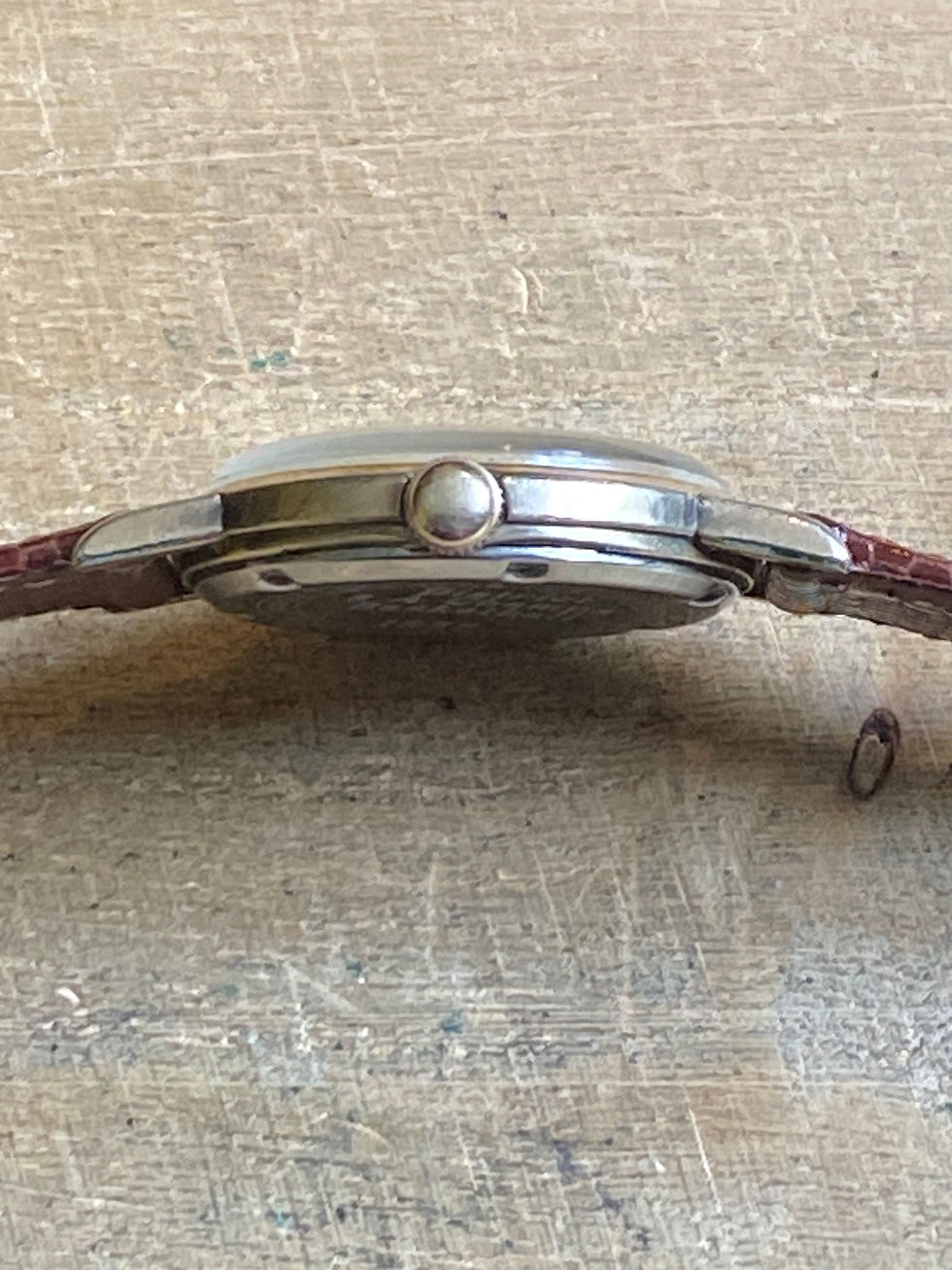 Thumbnail: c.1957 Croton Nivada Grenchen Seal Gents Dress Watch