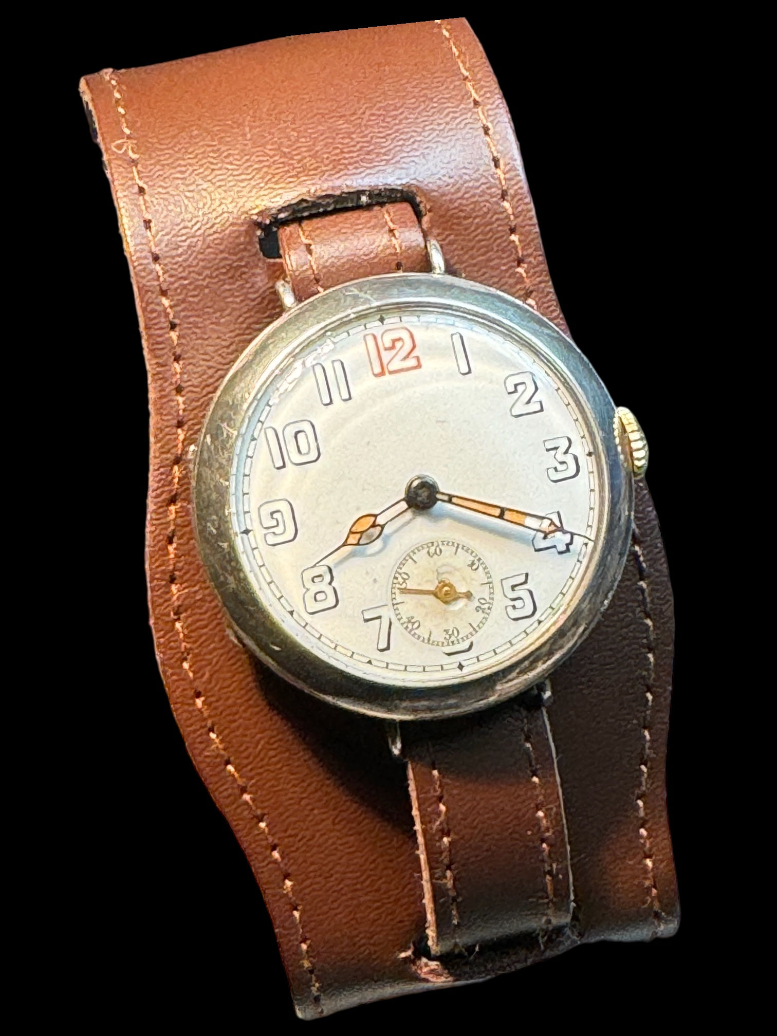 1915 WW1 Unbranded Sterling Silver Trench Watch